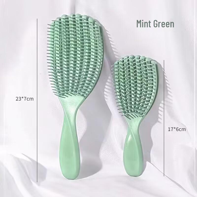Shell Hollow Fluffy Styling Comb: Anti-Static, Gentle on Hair, Scalp Massaging Rib Comb for Dry & Wet Use.
