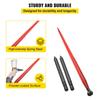 Hay Spear 49\" Bale Spear 3000 Lbs Capacity, Bale Spike Quick Attach Square Hay Bale Spears 1 3/4\" Wide, Red Coated Bale Forks, Bale Hay Spike with 2