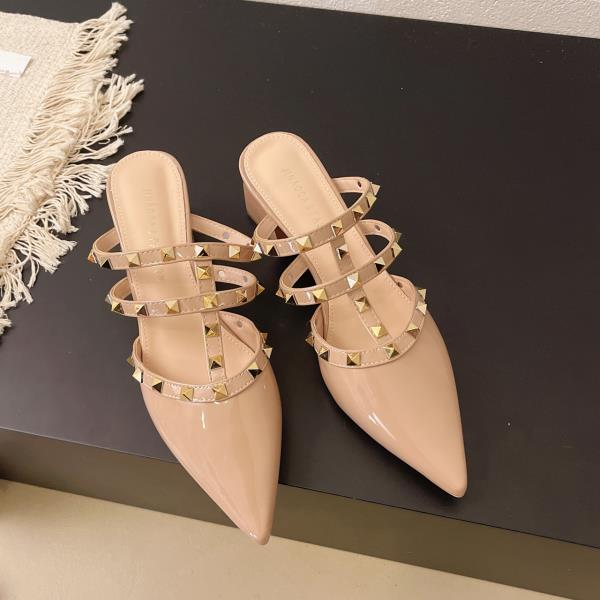 

Модная обувь Женская 2025 Лоферы Тапочки Повседневная Закрытый носок На каблуке Мюли Роскошные Летние Остроносые С высоким подъемом Слайды Модные Туфли-лодочки Женская обувь 2025 35