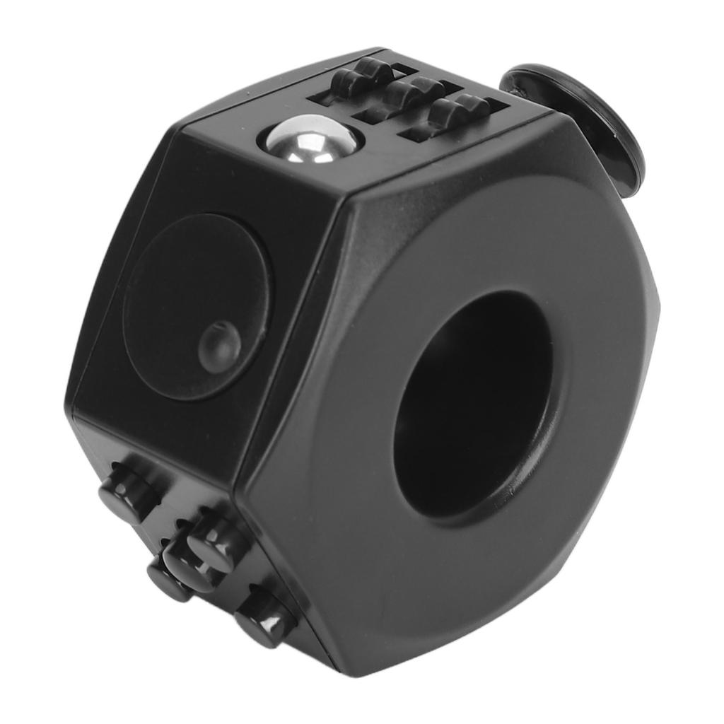 Rotating Decompression Ring Toy 360 Degreen Kmob Finger Button Roller Fingertip Stress Reduction Ring Toy Black