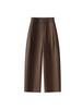 Women's High-Waisted Wide-Leg Velvet Pants - Autumn/Winter Pleated, Thickened, Loose Fit