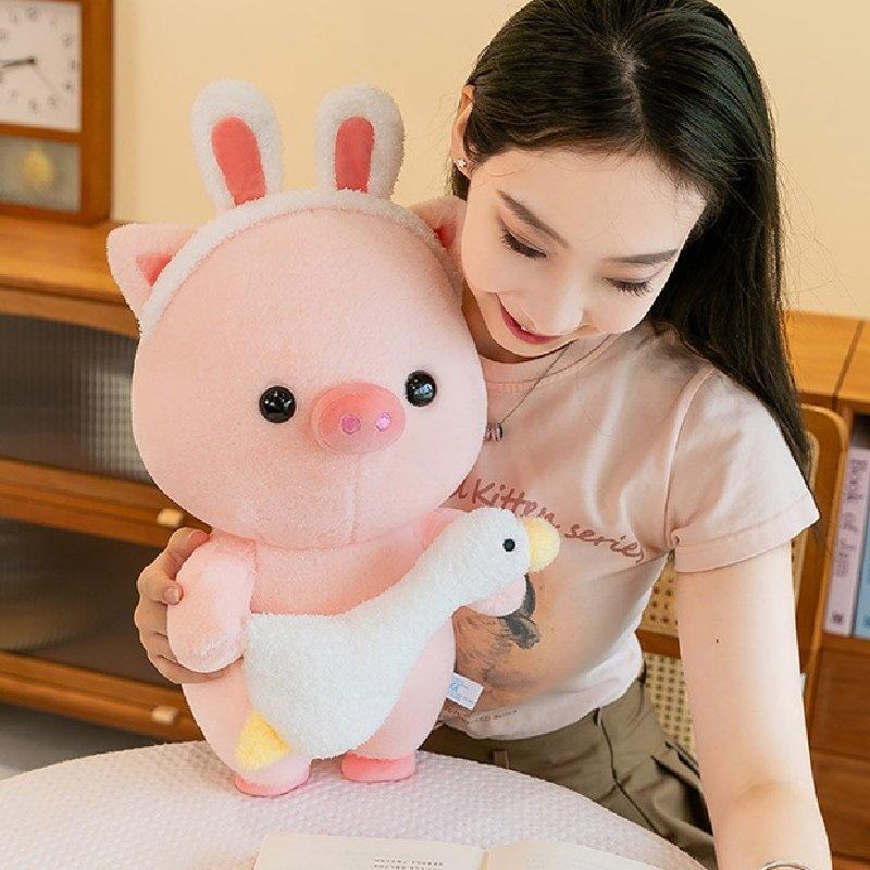 Hold Ears Rabbit Goose Pig Plush Toys Pillow Room Decoration Gifts Children
