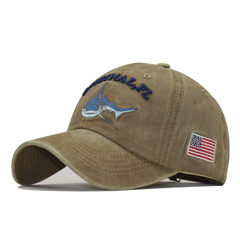 Cap Shark Animal 3d Embroidery Baseball Cap Made Sunscreen Cotton