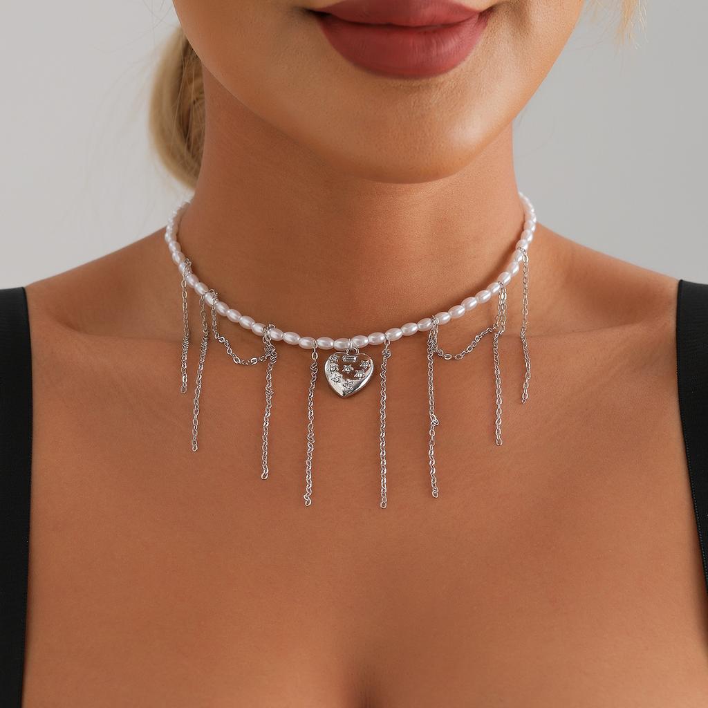 LATS Versatile Beaded Tassels Necklace Adjustable Length Neckchain for Party Wear Fashion Jewelry Accessories Gift