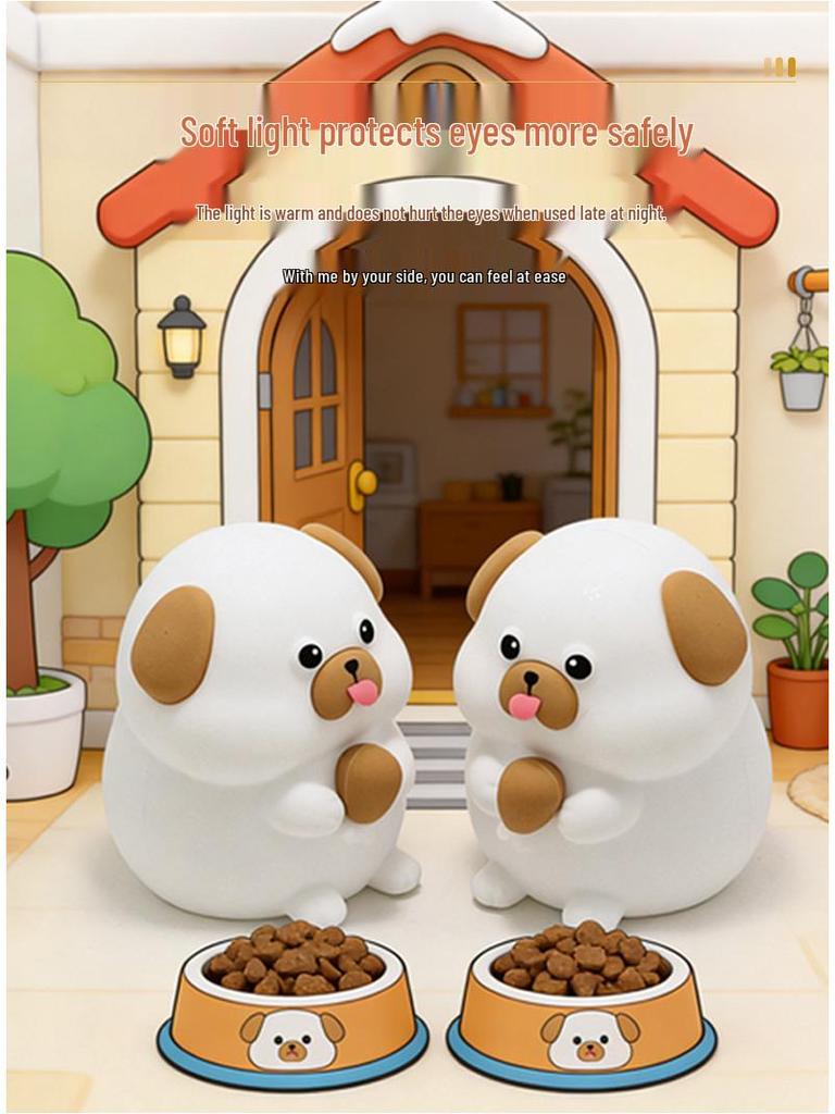 Greedy Dog Soft Silicone Night Light - Eye-Friendly Sleep and Nighttime Feed Companion