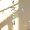 Diamant Kjærlighet Stjerne Sommerfugl Hengende Glassprismer Fargerikt Krystallanheng Vindu Hage