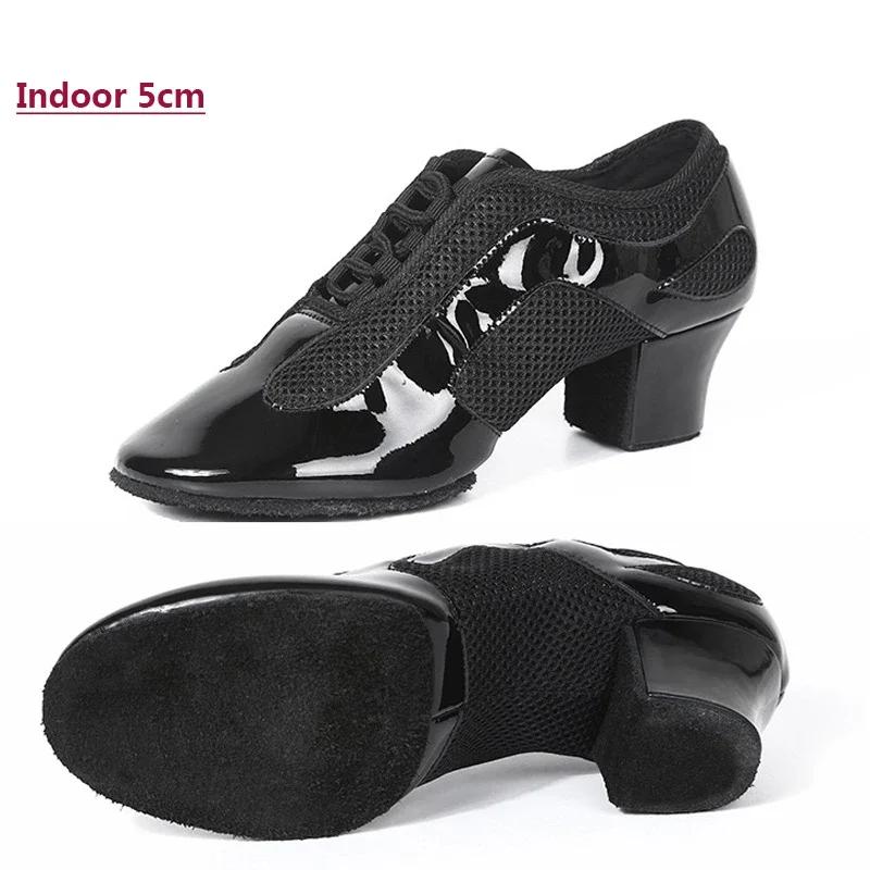 Soft Sole Practice Latin Dance Shoes Women Ballroom Dancing Shoes Closed Toe 5cm chunky heels Tango Jazz Dance Sneakers women