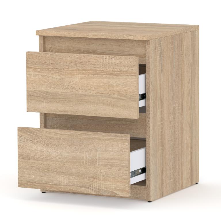 Bedside Cabinet Sonoma Oak 40 Cm 2 Drawers Large Bedside Table Nakastlik