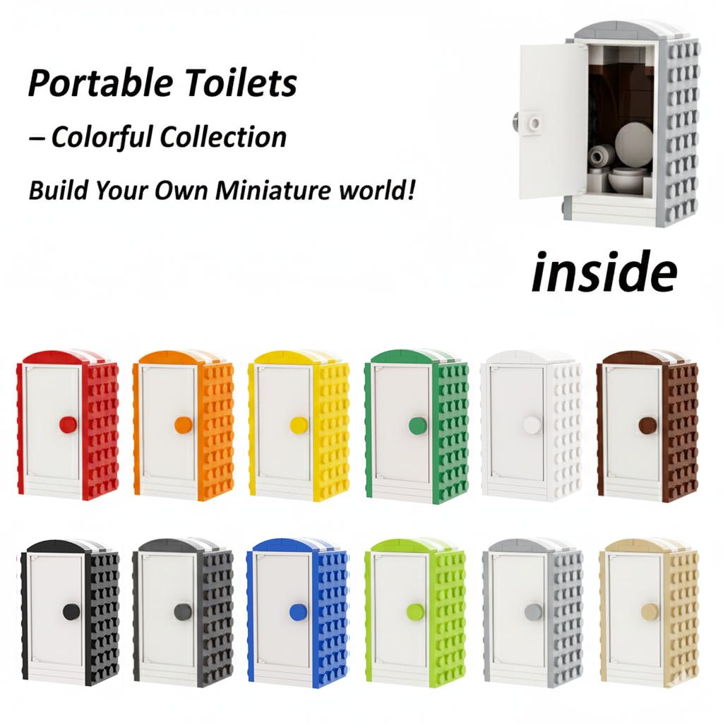 Yto Toy Portable High-Standard Toilet Superior-Grade Loo City-District First-Class Moc Superior-Grade Scenes Superior-Grade Dunny Vintage-Design