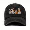 Halloween Pumpkin Puppy Printed Baseball Hat For Men And Women, Adjustable Black Holiday Design Perfect For Halloween Parties