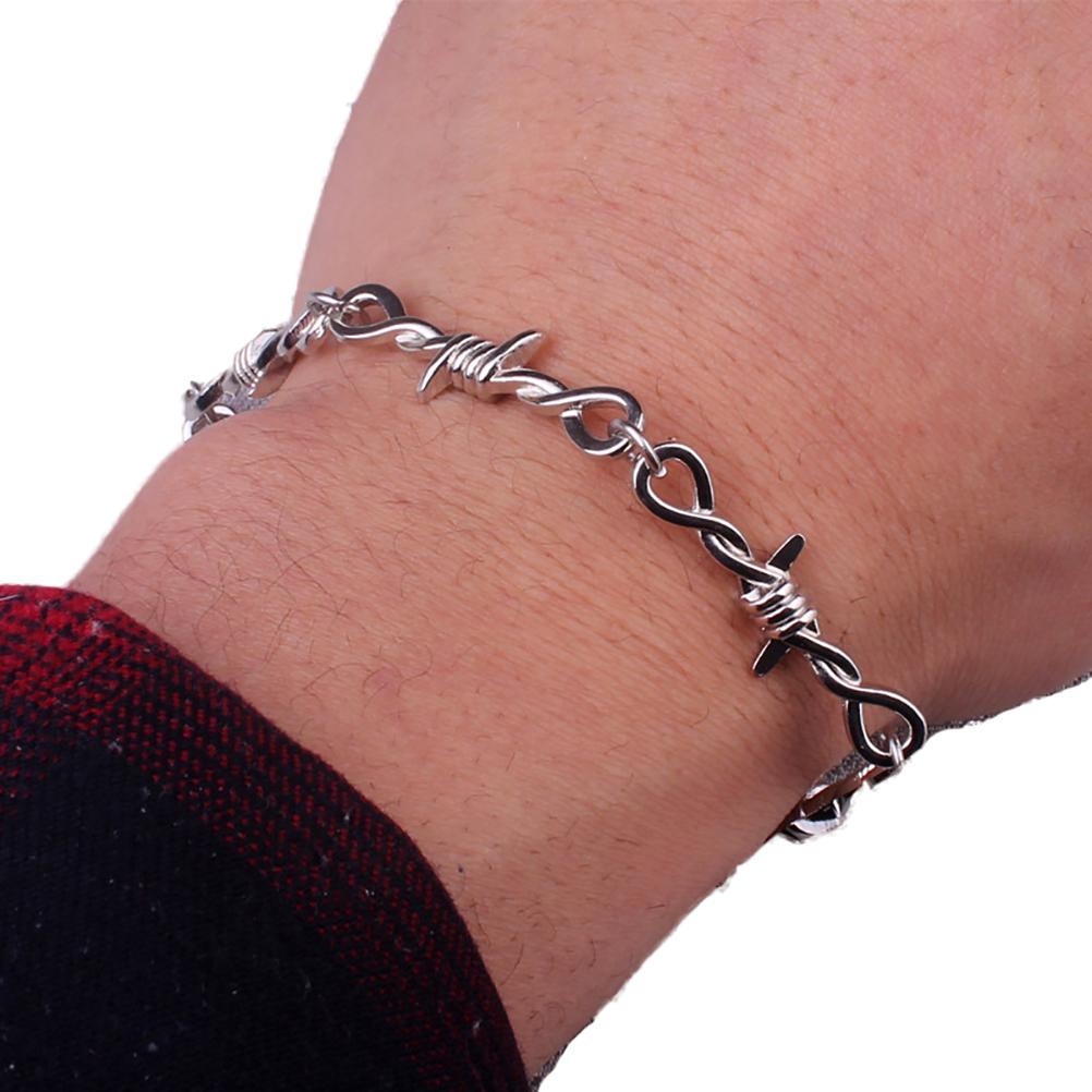Thorns Choker Necklace Chain Unisex Barbed Metal Alloy Bracelet Earrings Hip Hop Punk Style