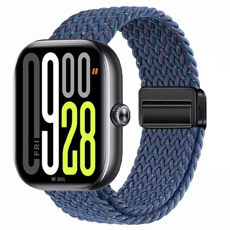 Magnetic Loop for Xiaomi Redmi Watch 4 5 Strap Adjustable Braided Sport Nylon Replacement bracelet for Miband 8 pro/9 pro band