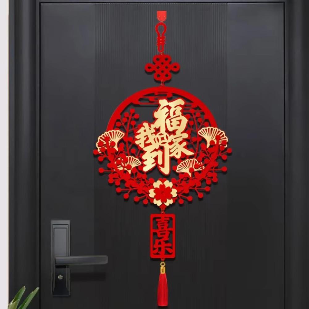 Roter Klassischer Hängeanhänger mit Quasten Ornament Fenster Tür Schmuck Festival Großer Anhänger Rote Deko Chinesisches Neujahr Deko