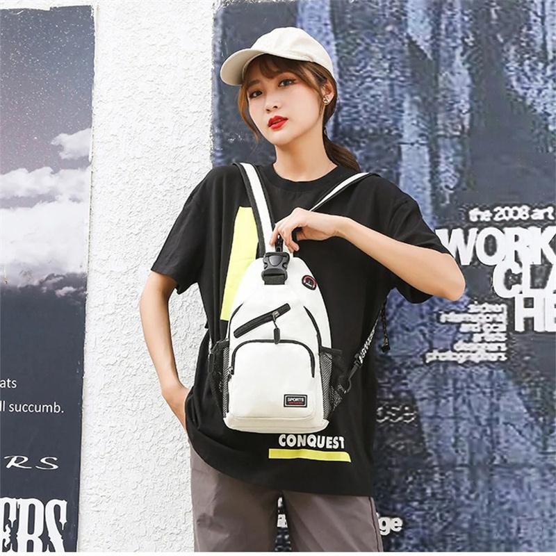 Women Crossbody Bag With Earphone Hole Leisure Storage Shoulder Bag Ladies Backpack Outing Travel Pocket Waist Girl Back Pack