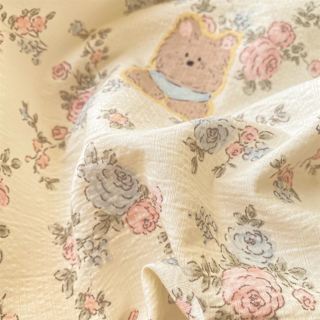 Klasse A Doppellagiges Garn Bettlaken Einzelstück Spitze Spitze Stepplaken Studentenwohnheim Dreiteiliges Set Einzelner Kissenbezug 3