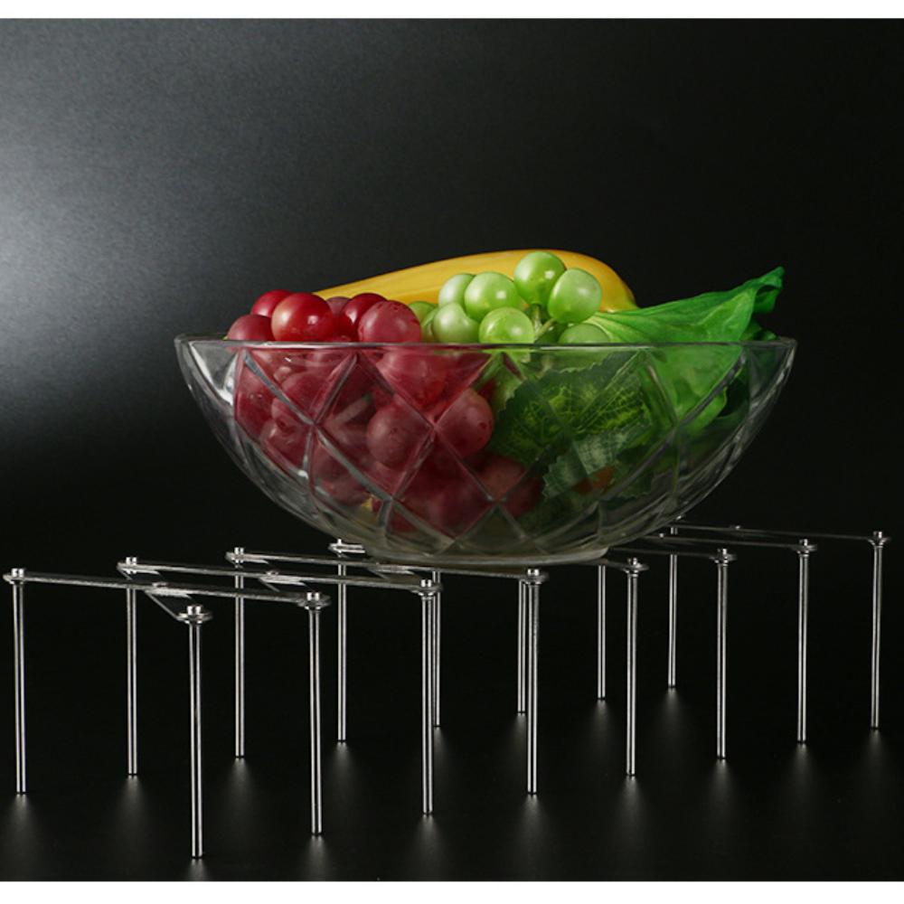 Foldable Pan Lid Organizer Retractable Tableware Storage  for Serving Trays Dish Plate