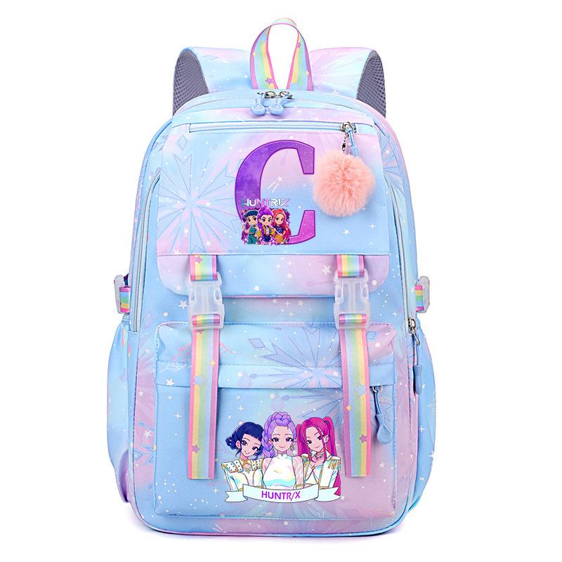 Kpop Demonunter Kids Backpack College Wind Large Capacity Student School Bag