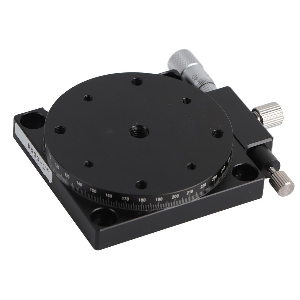 Manuelle Verstellplattform R-Achsen Drehender Lineartisch 360° Schiebetisch 60mm RS60‑L Linearer Schiebetisch