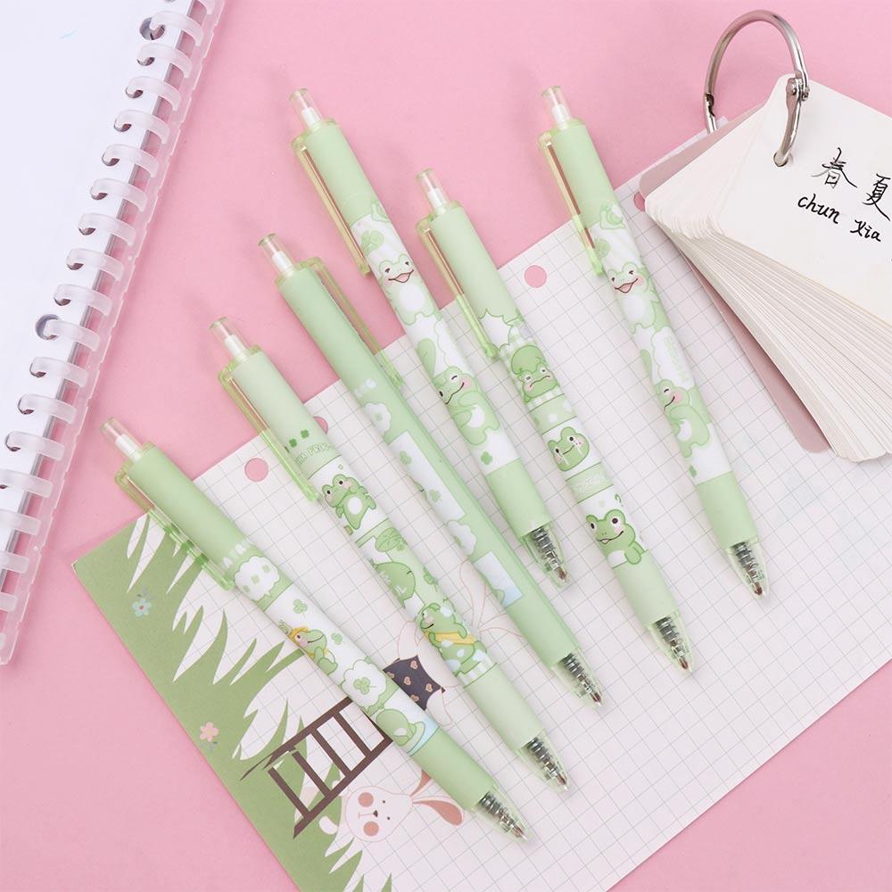 Office Gift School Supplies Push Gel Pen Frog Manual Gel Pens Neutral Pen Sign Pen Black Ink Pens