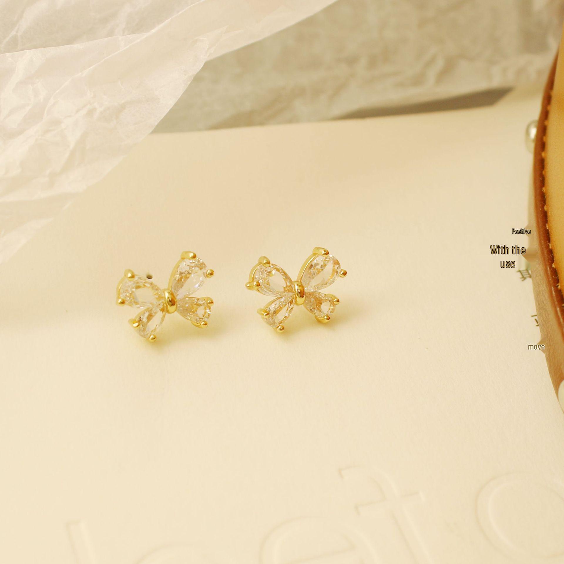 Exquisite Zirconia Butterfly Stud Earrings - Versatile and Fashionable Jewelry