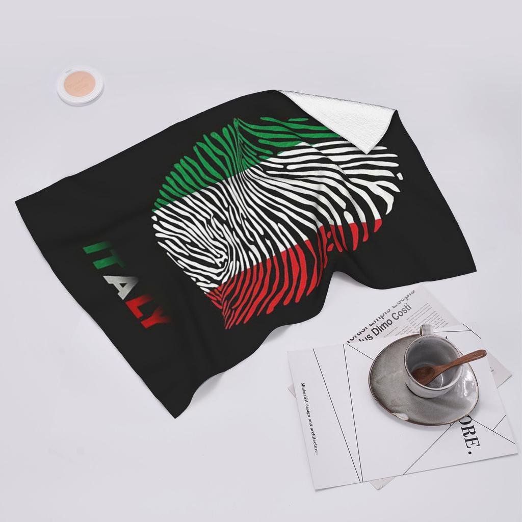 Vintage Italy Flag Car Italian Pride Soft Face Towel Quick Dry Pool Bath Cotton Towels Absorbent