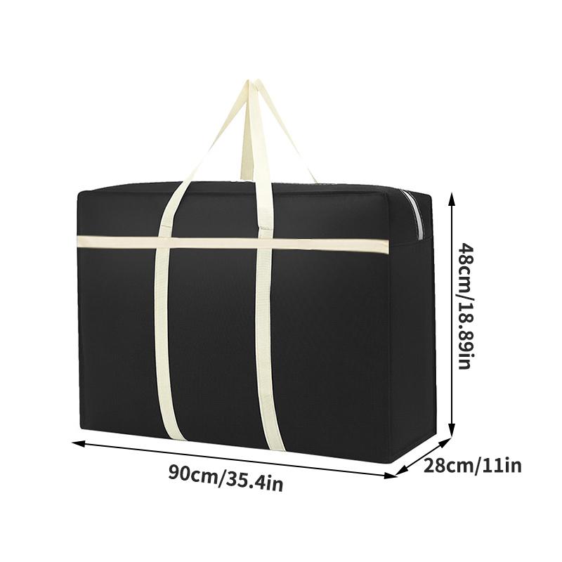 1 Home Large Capacity Moving Bag, Solid Color Non-Woven Portable Storage Bag, Suitable For Clothing, Quilts, Packing Bags