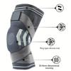 Unisex Double Strap Sports Knee Brace Breathable With Silicone Pads And Spring Support Strips For Cycling