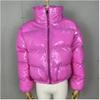 Parka Invernali da Donna con Zip, Giubbotti Streetwear a Manica Lunga con Zip, Giubbotti Casual in Piuma e Lana Slim