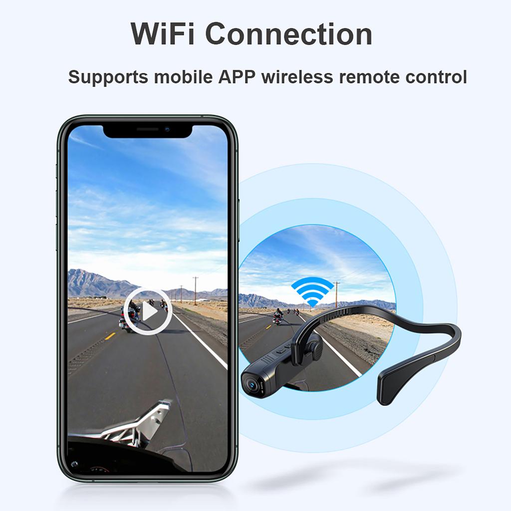 Head Mounted Camera 4K 30FPS Anti Shake and 120 Degrees  Wide Angle Lens Video Camera