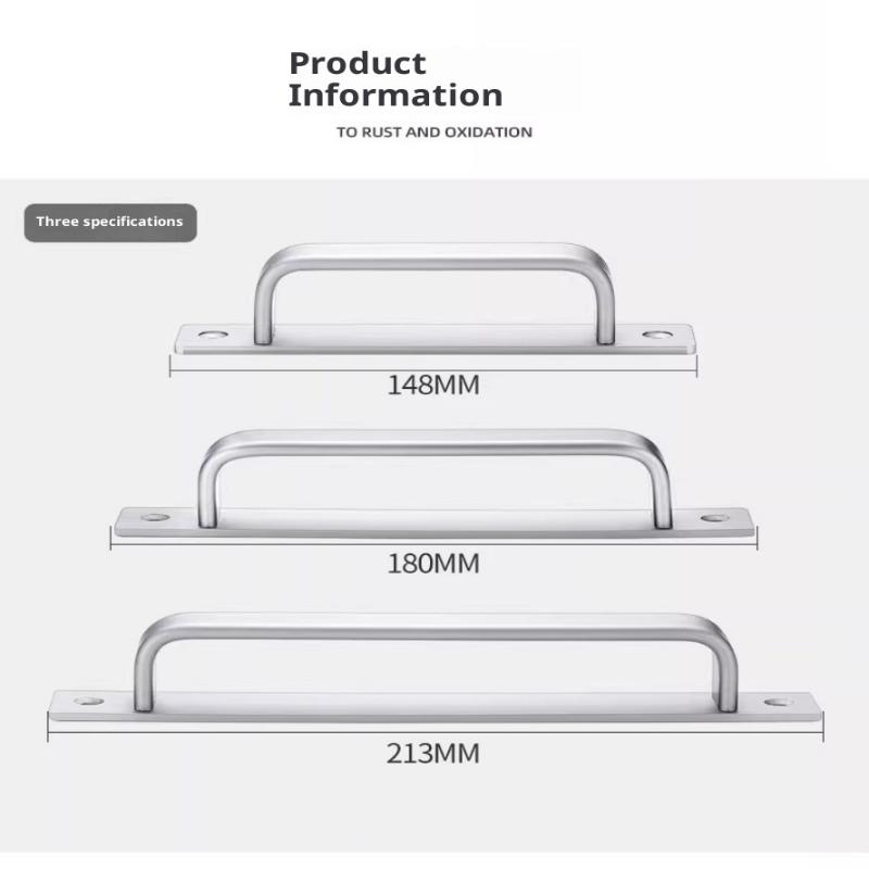 Alüminyum Alaşım Deliksiz Kulplu Cam Sürgülü Kapı Pencere Çekmece Dolap İt-Çek Banyo Çıkartması Kapı Kulpları