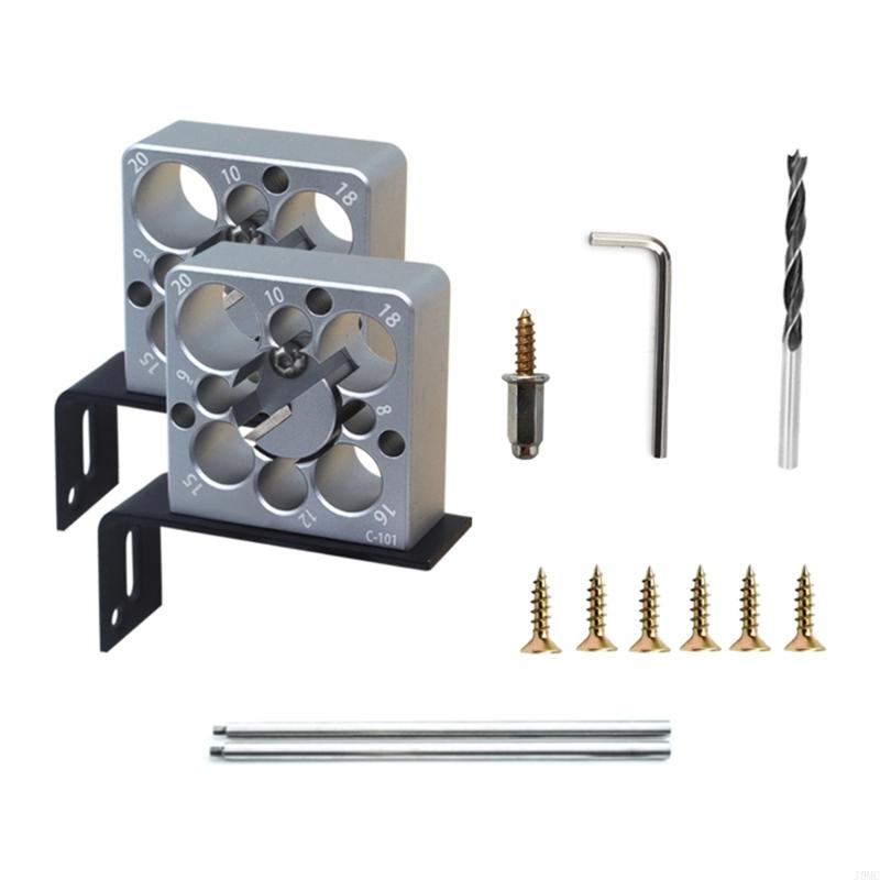 Woodworking Drill Guide Jig With 8 Size Option 8mm To 20mm Tipped Cutter Suitable For Professional Quality Dowel J0MC