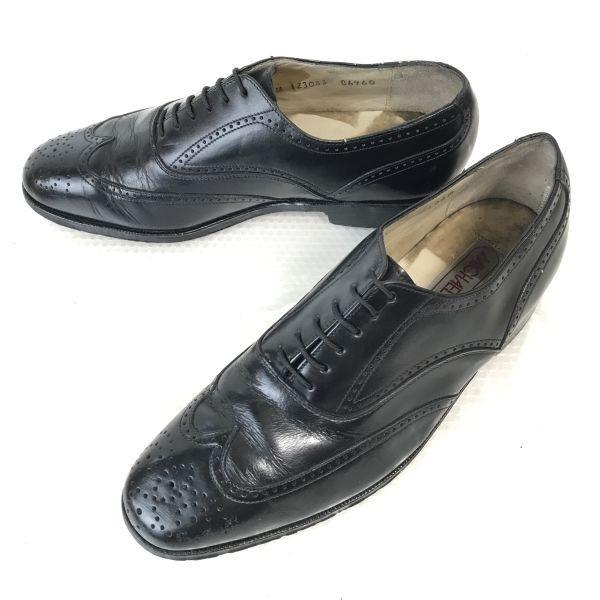 

MICHAEL REED/Goodyear Welt Leather Wingtip Full Brogue Shoes/8M/26.0/Black/Closed Lacing Dress