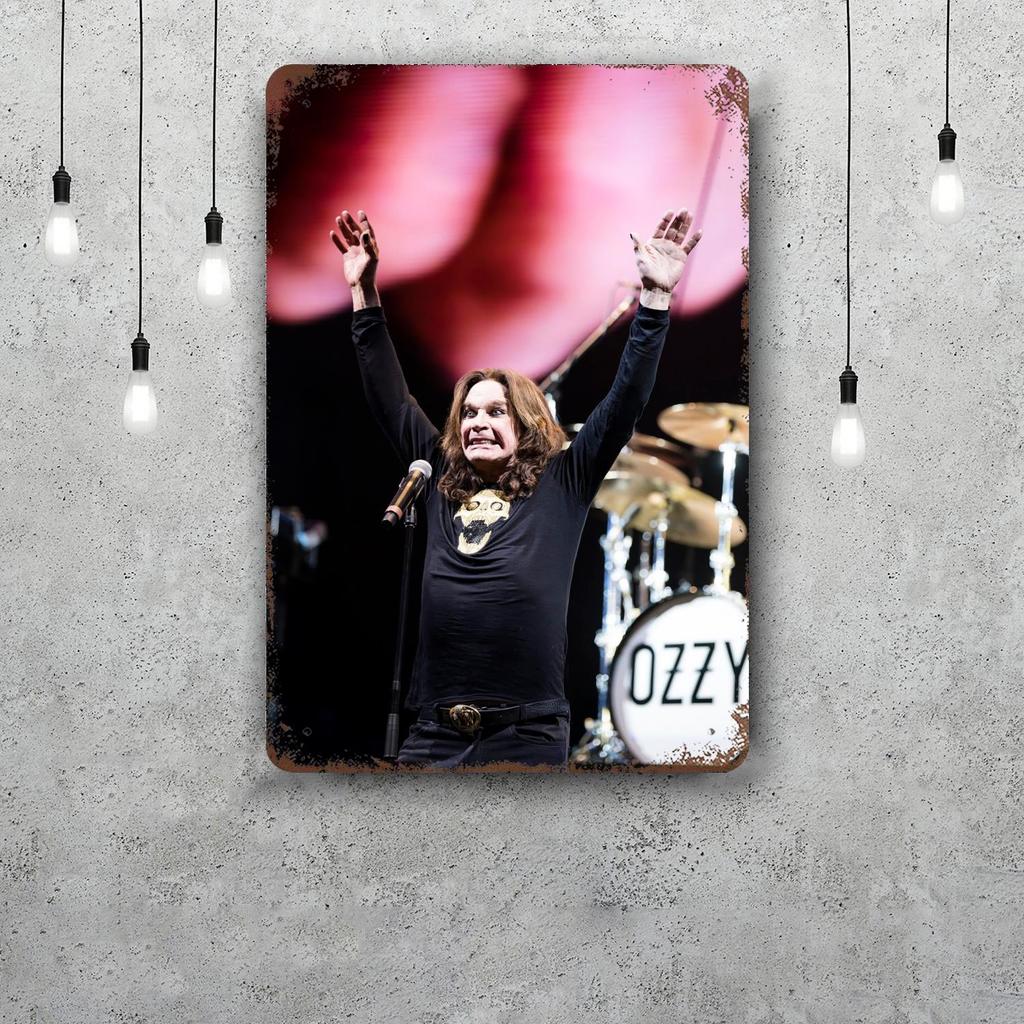 Ozzy osbourne Dekorationsposter Vintage Blechschild Metallschild Dekorative Plakette für Pub Bar Man Cave Club Wanddekoration