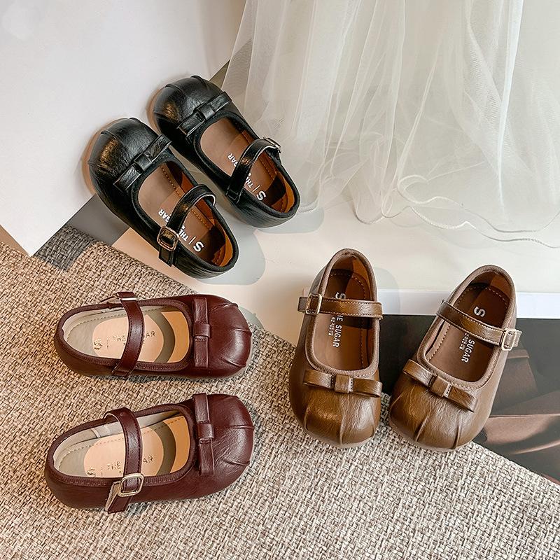 Children's Leather Shoes 2025 Spring and Autumn New Girls' Single Shoes Casual Fashion Princess Shoes Performance Shoes Medium and Large Children's Sh