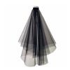 Dark Series Black Mesh Veil for Halloween Masquerade Party Bride Dress Up Wedding Veil for Parties Festival Props