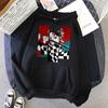 Anime Demon Slayer Tanjiro and Nezuko Hoodie Sweatshirt Women Korean Kpop Street Style Sweatshirt Girl Streetwear Winter Loose Top