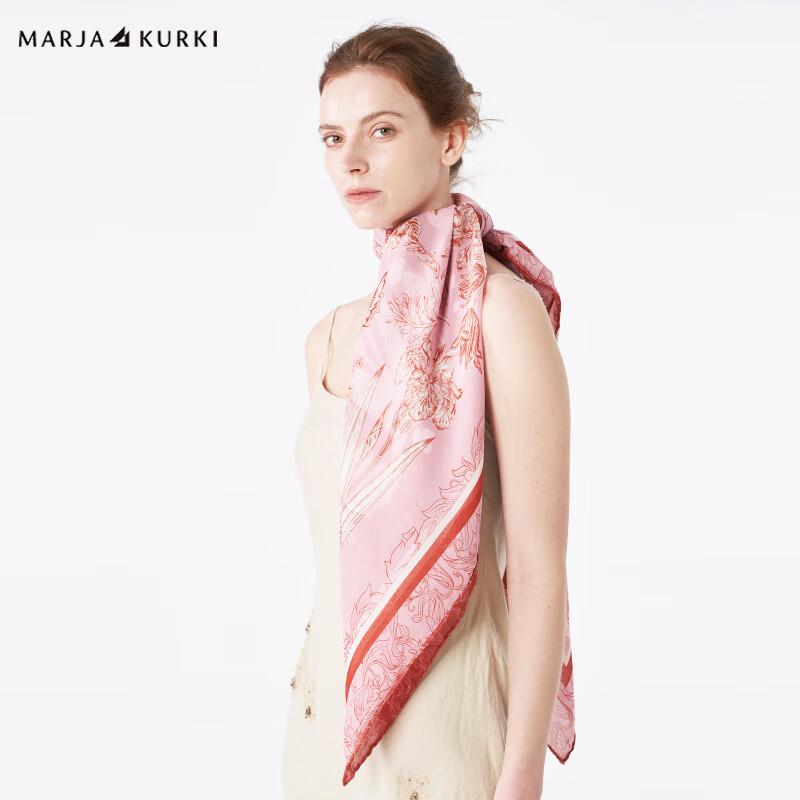 MARJA KURKI Double-Sided Silk Square Scarf