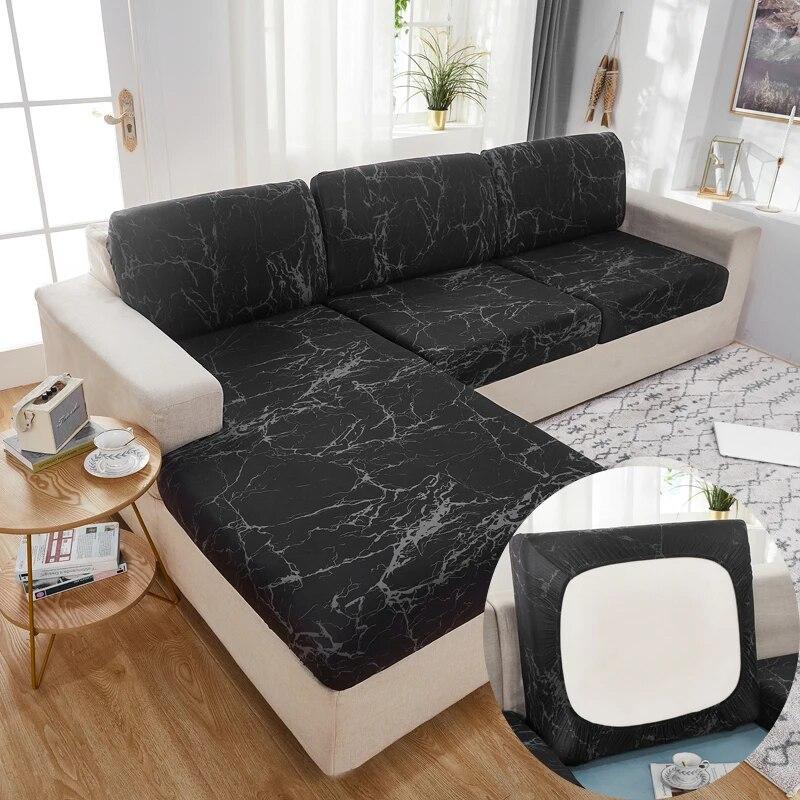 New Floral Printed Stretch Sofa Seat Cushion Cover Backrest Cover Protector for Couch Sofa Cover L Shape Chaselong Slipcovers