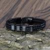Personalized Names Men Leather Bracelet Father's Day Gift Customized Gift for Husband Father