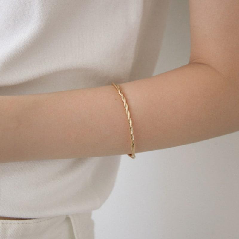 

halden rope detail banglebracelet (W012_gold) gold