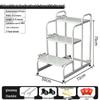 Industrial Mobile Warehouse Ladder with Wheels - Integrated Step Platform for Stocking and Shelf Access