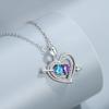 New Love God Arrow Necklace: Heart To Heart Love Love Double Color Fashion Creative Hollow Collar Chain for Girlfriend