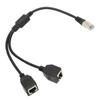RJ45 Ethernet Splitter Cable 1 Male to 2 Female Port Stable Fast Transmission Cat5 RJ45 Splitter Cable for Router Modem