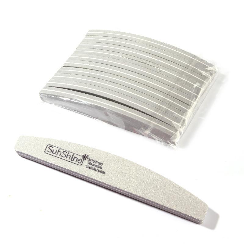 

10 шт. двухсторонних пилочек для ногтей, цветные губки, полировальные полоски для полировки ногтей, инструменты для маникюра и педикюра светло-серый