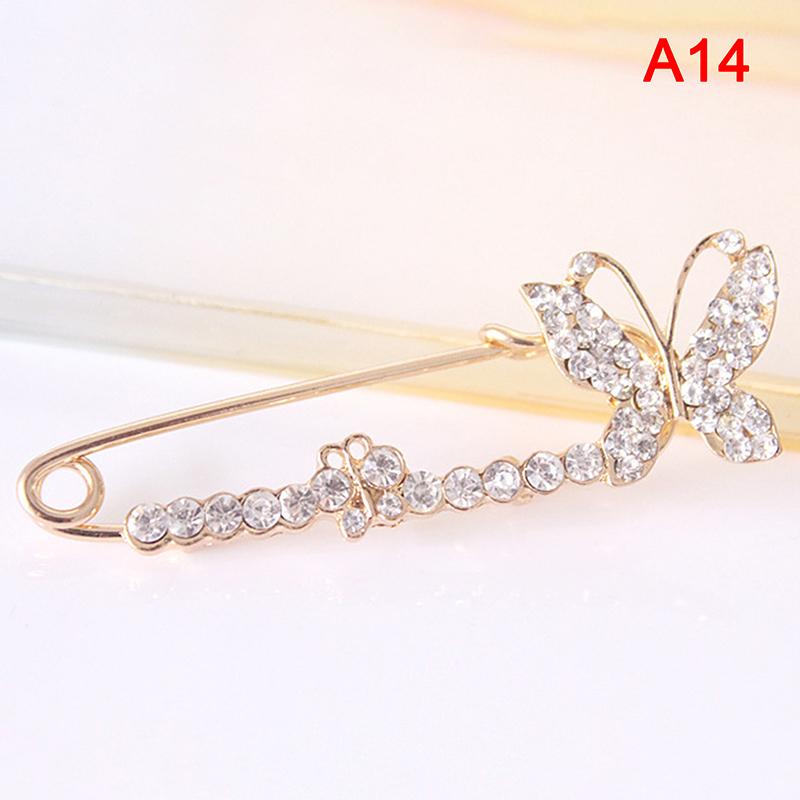 Women Brooches Scarf Bling Bling   Flower Brooch Pins