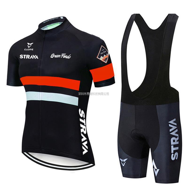 Cycling Suit Set Strap Short Sleeve Set Cycling Suit XXS