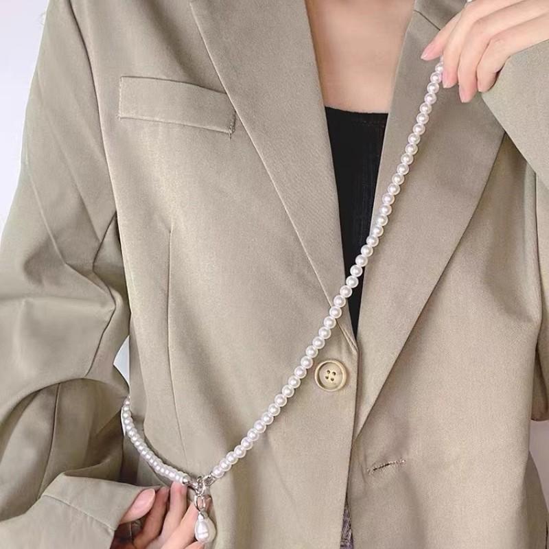 Statement Imitation Pearls Long Necklace For Women Personality Chains Big Pendant Collares Jewelry Gifts