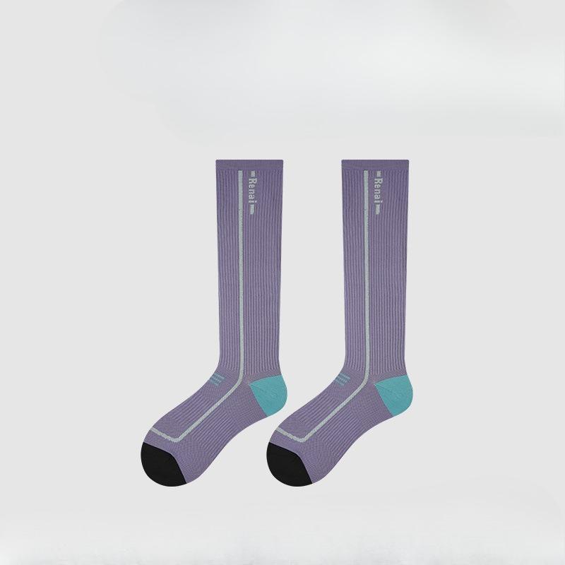 Calf Support Long Socks for Men Women Performance Wear Light Compression Sport Socks Professional Running Jump Rope Fitness