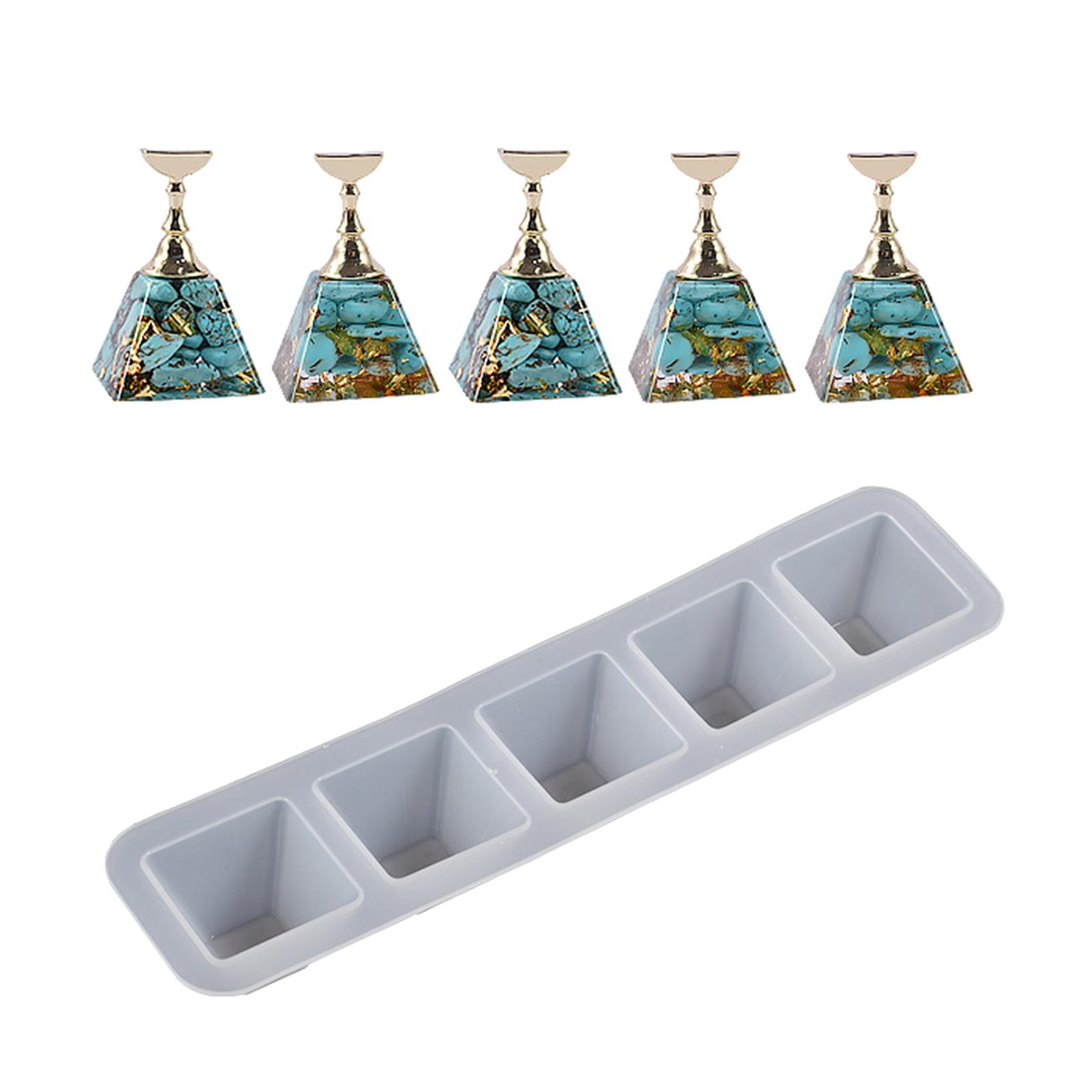 

Подставка для демонстрации дизайна ногтей, силиконовая форма в форме цветка/круга/драгоценного камня, эпоксидная литейная форма для самостоятельного изготовления маникюрного инструмента, держатель для практики маникюра 2