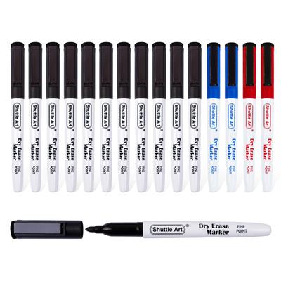 Shuttle Art Abwischbare Magnetische Whiteboard-Marker mit Feiner Spitze für und LED Ideal für und Schulen Radierer, 15-teiliges Set, Spitze, Kapazität, Whiteboards,